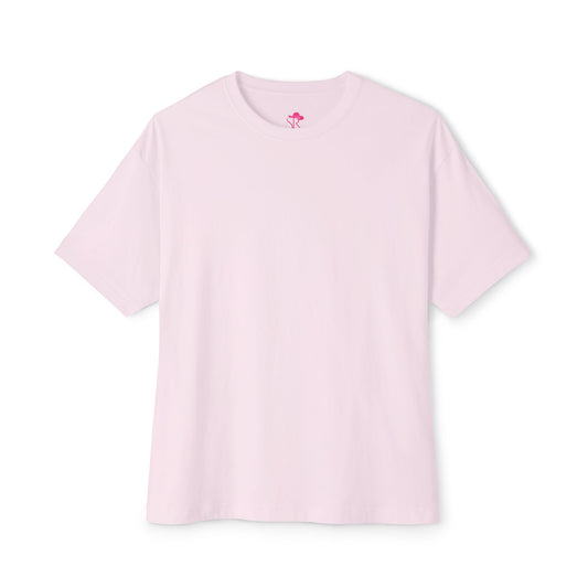 Boxy Tee — 'STAY RANCHI' Pastel Pink Oversized Graphic T-Shirt