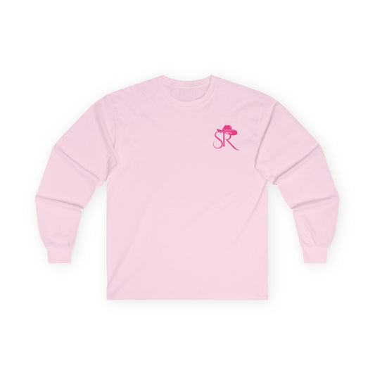 Texas Leopard Print Long Sleeve Tee — Pink State Silhouette