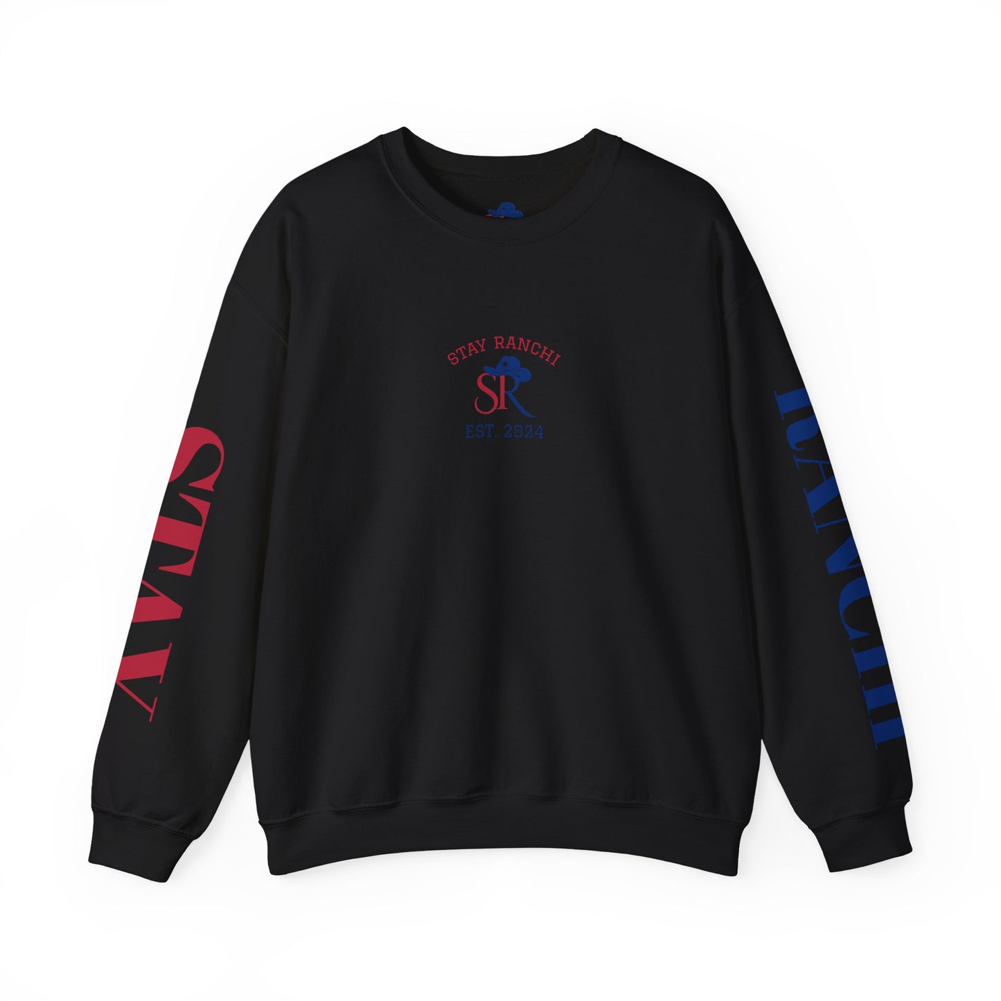 Texas Flag Crewneck Sweatshirt — Stay Ranchin' EST. 2024