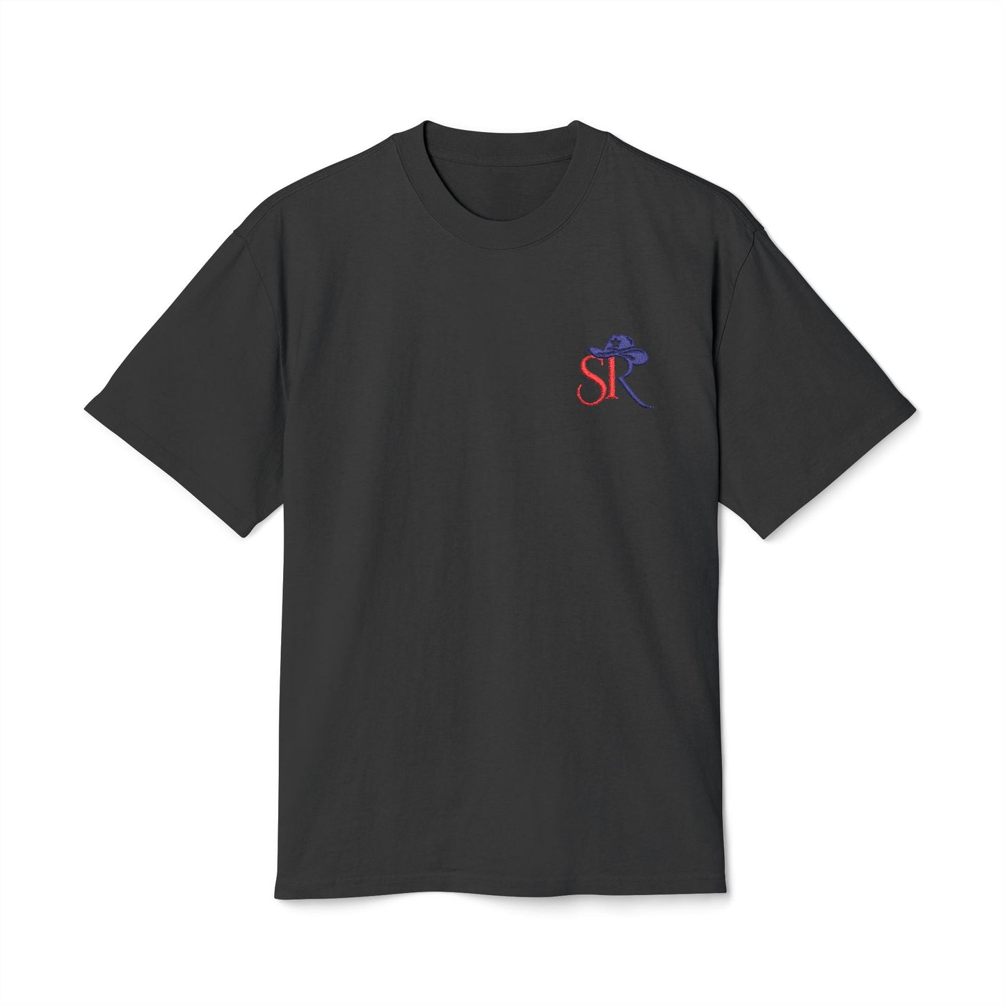 Patriotic SR Monogram Tee – Vintage American Flag Chest Logo T‑Shirt