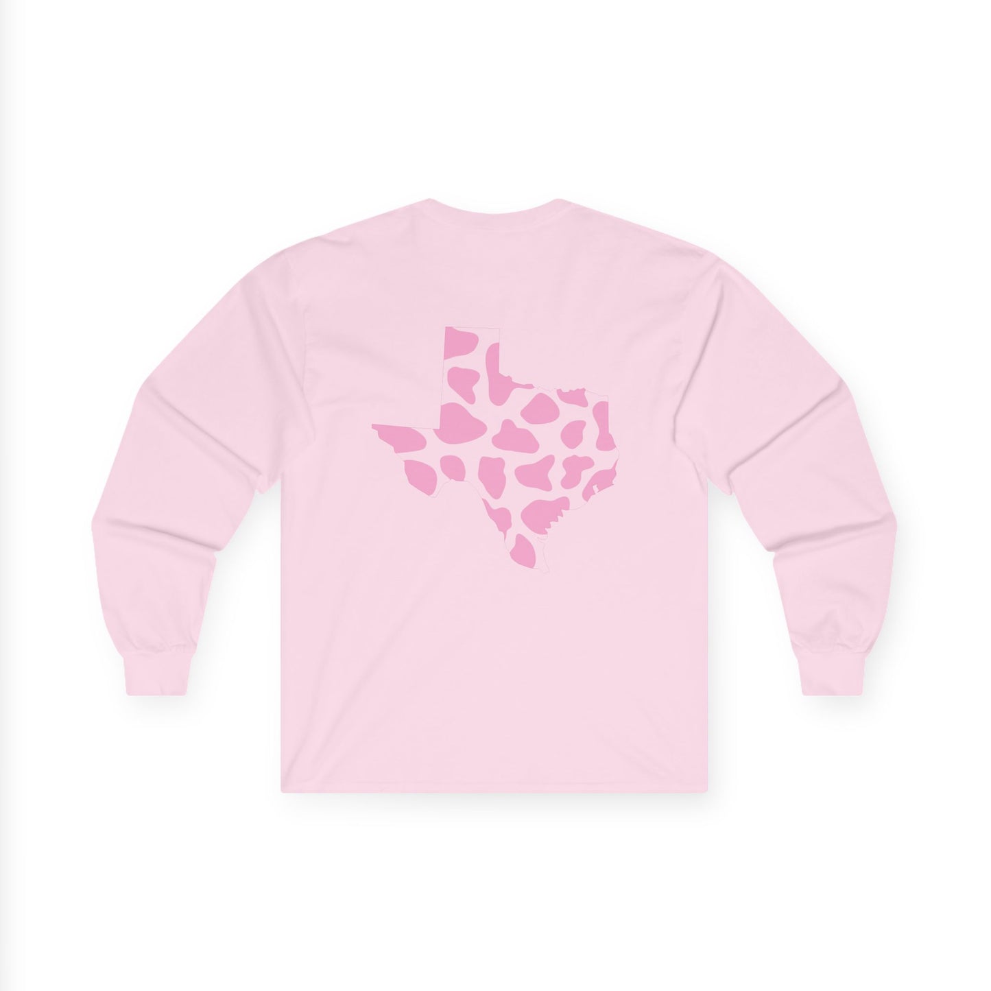 Texas Leopard Print Long Sleeve Tee — Pink State Silhouette