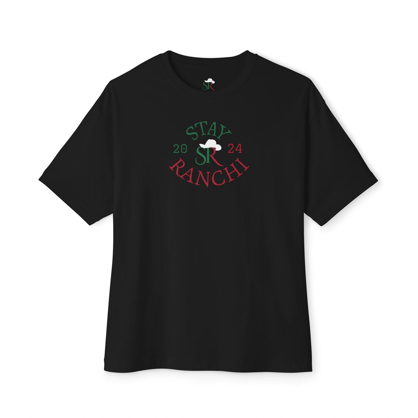 Ranch Life Tee — “Stay RanchI” Graphic Boxy T‑Shirt with Mexico Flag Back