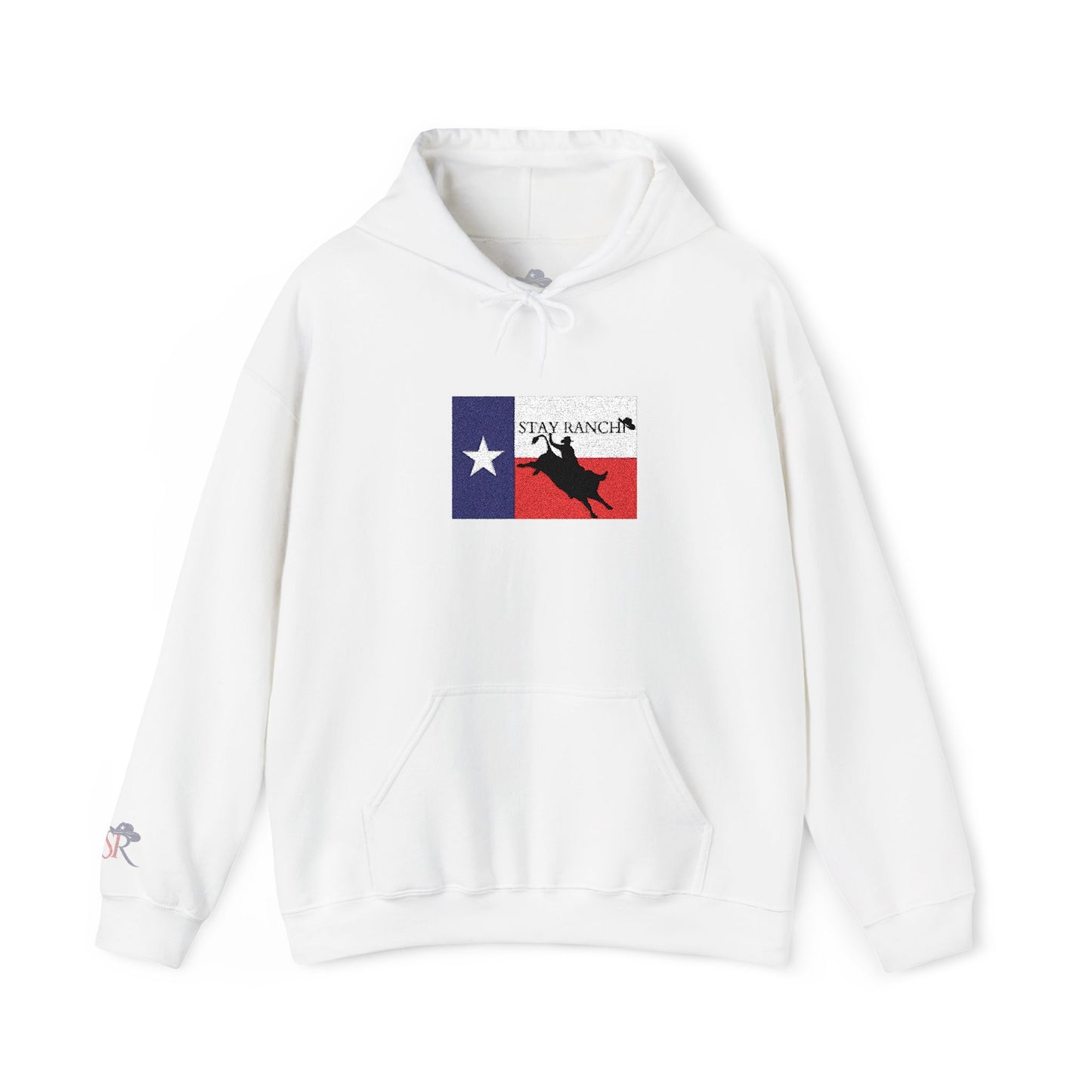 Texas Flag Hoodie with Cowboy Boot Silhouette — Distressed Lone Star Pullover