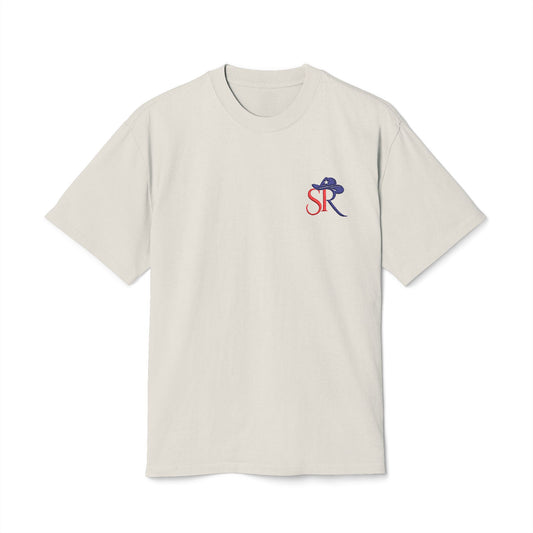Patriotic SR Monogram Tee – Vintage American Flag Chest Logo T‑Shirt
