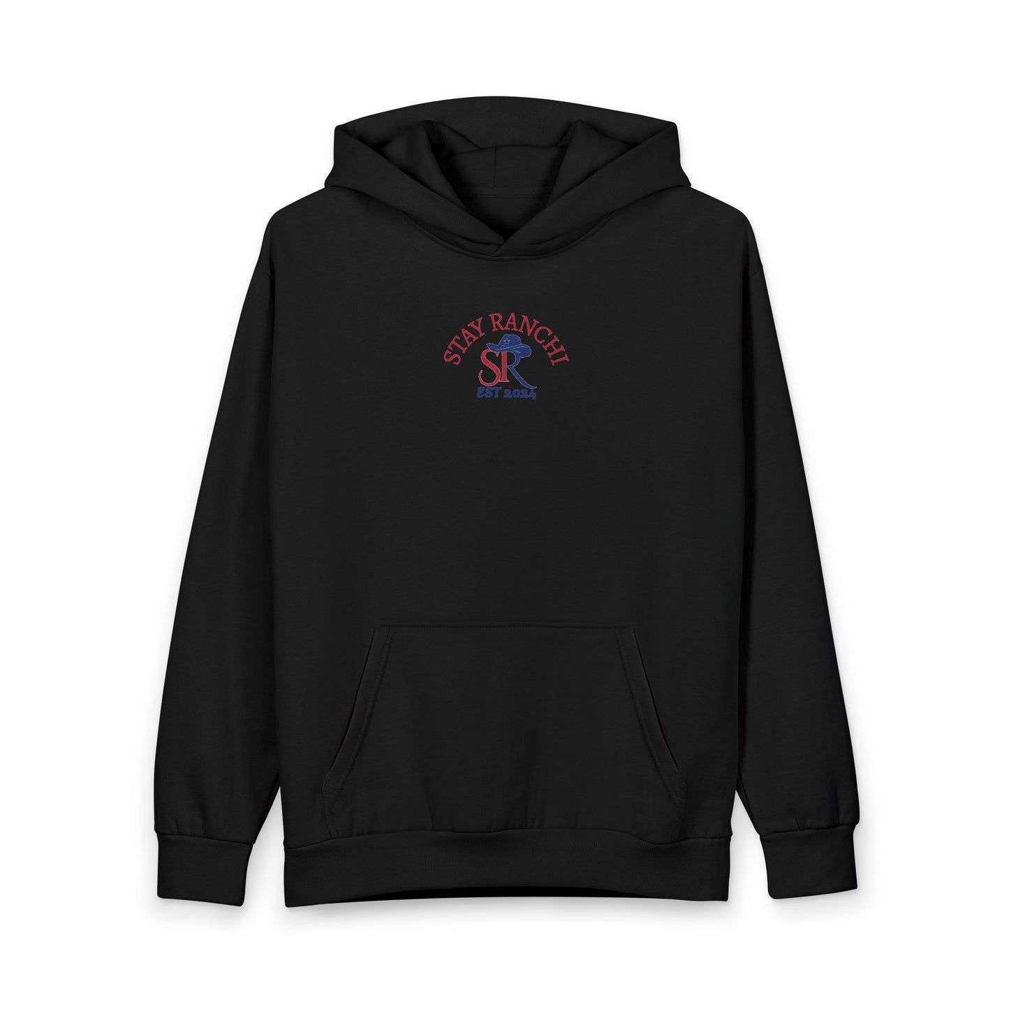 Stay Ranchi Hoodie — Retro Western SR Pullover (2024)