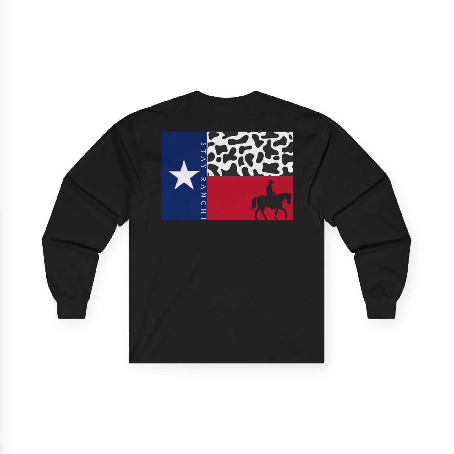 Texas Cowboy Flag Long Sleeve Tee — SR Hat Logo