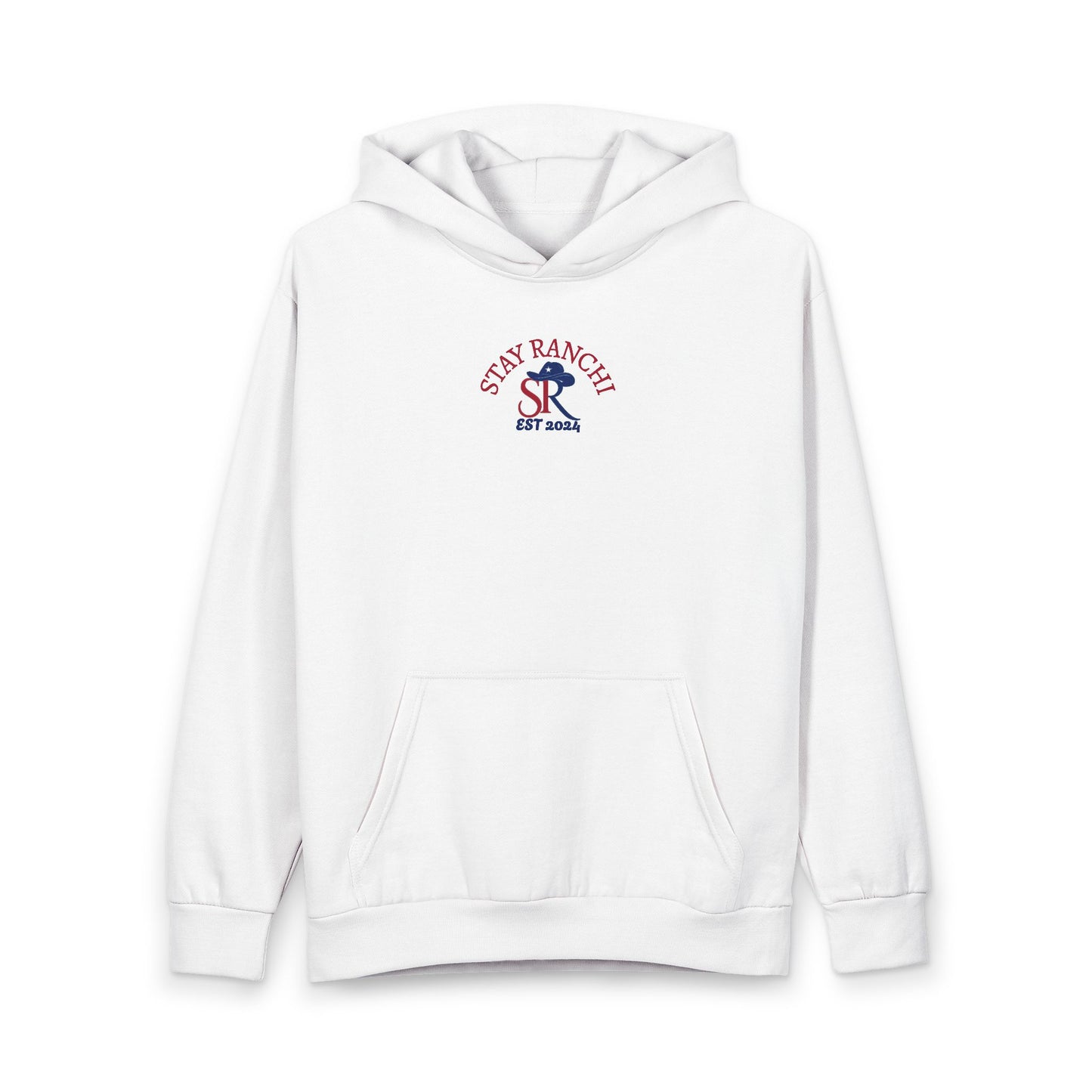 Stay Ranchi Hoodie — Retro Western SR Pullover (2024)