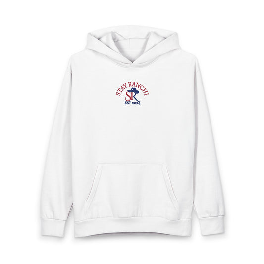 Stay Ranchi Hoodie — Retro Western SR Pullover (2024)