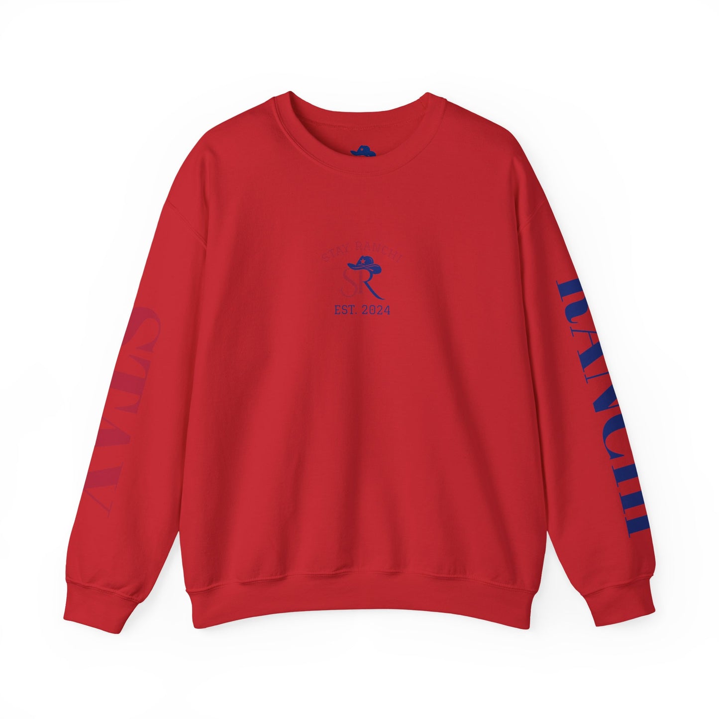 Texas Flag Crewneck Sweatshirt — Stay Ranchin' EST. 2024