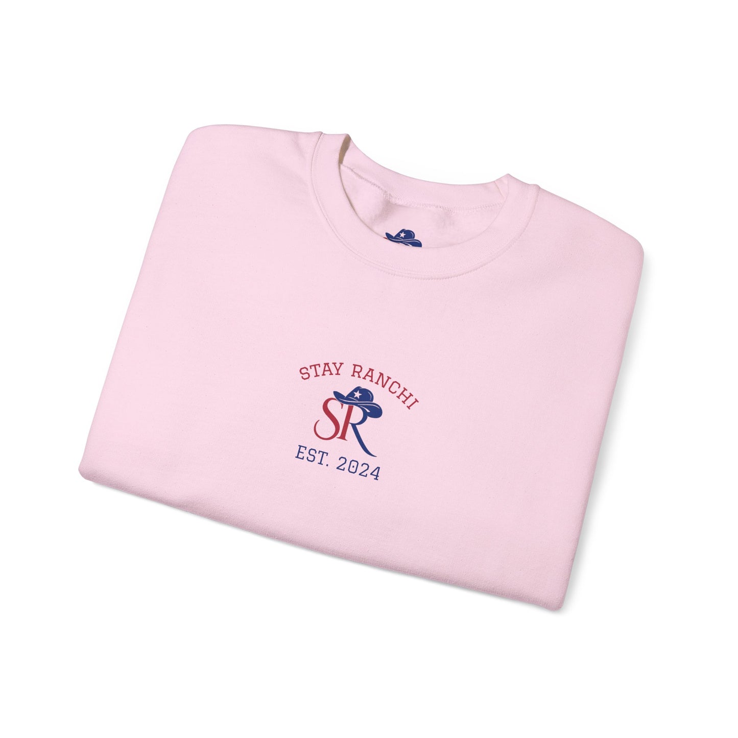 Texas Flag Crewneck Sweatshirt — Stay Ranchin' EST. 2024
