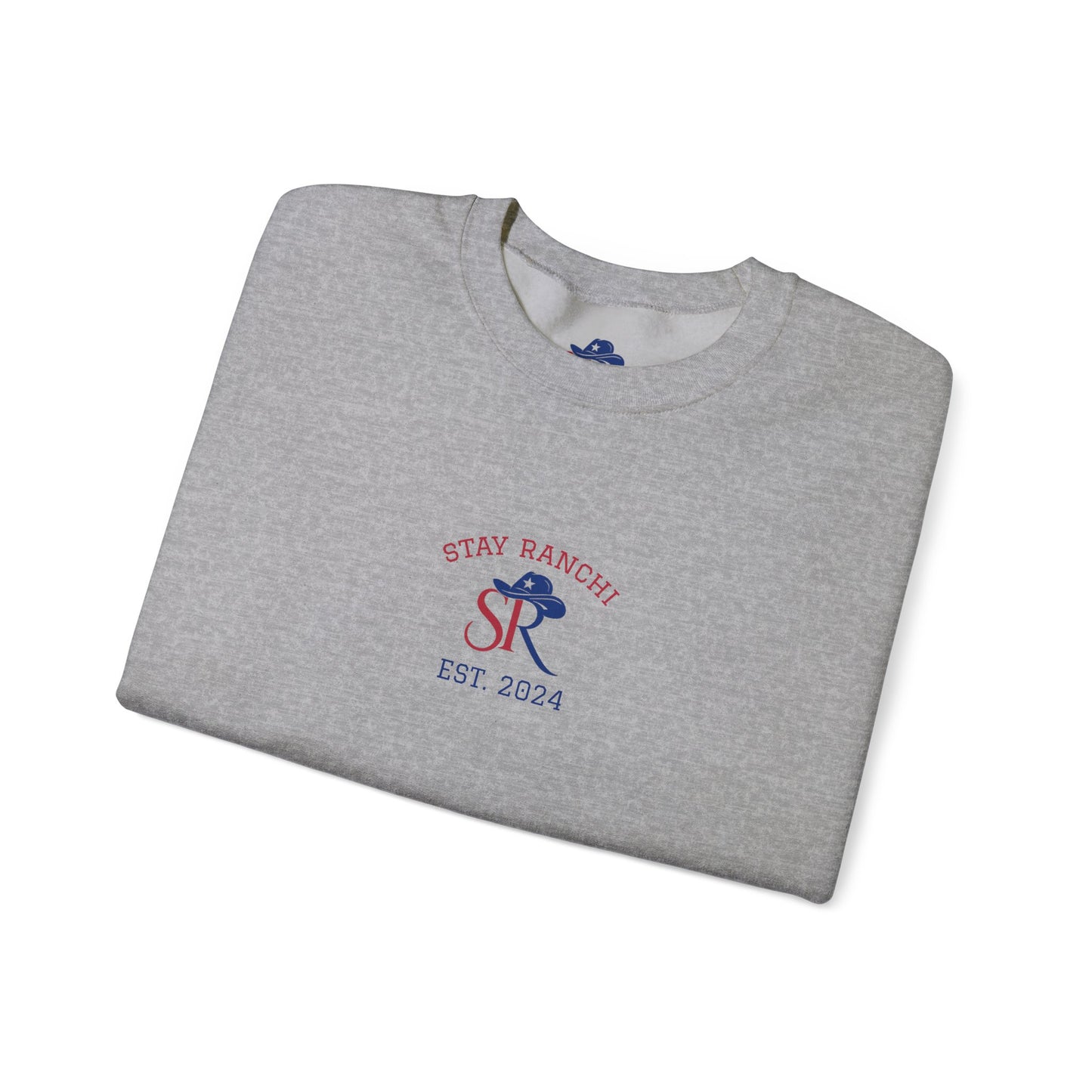 Texas Flag Crewneck Sweatshirt — Stay Ranchin' EST. 2024