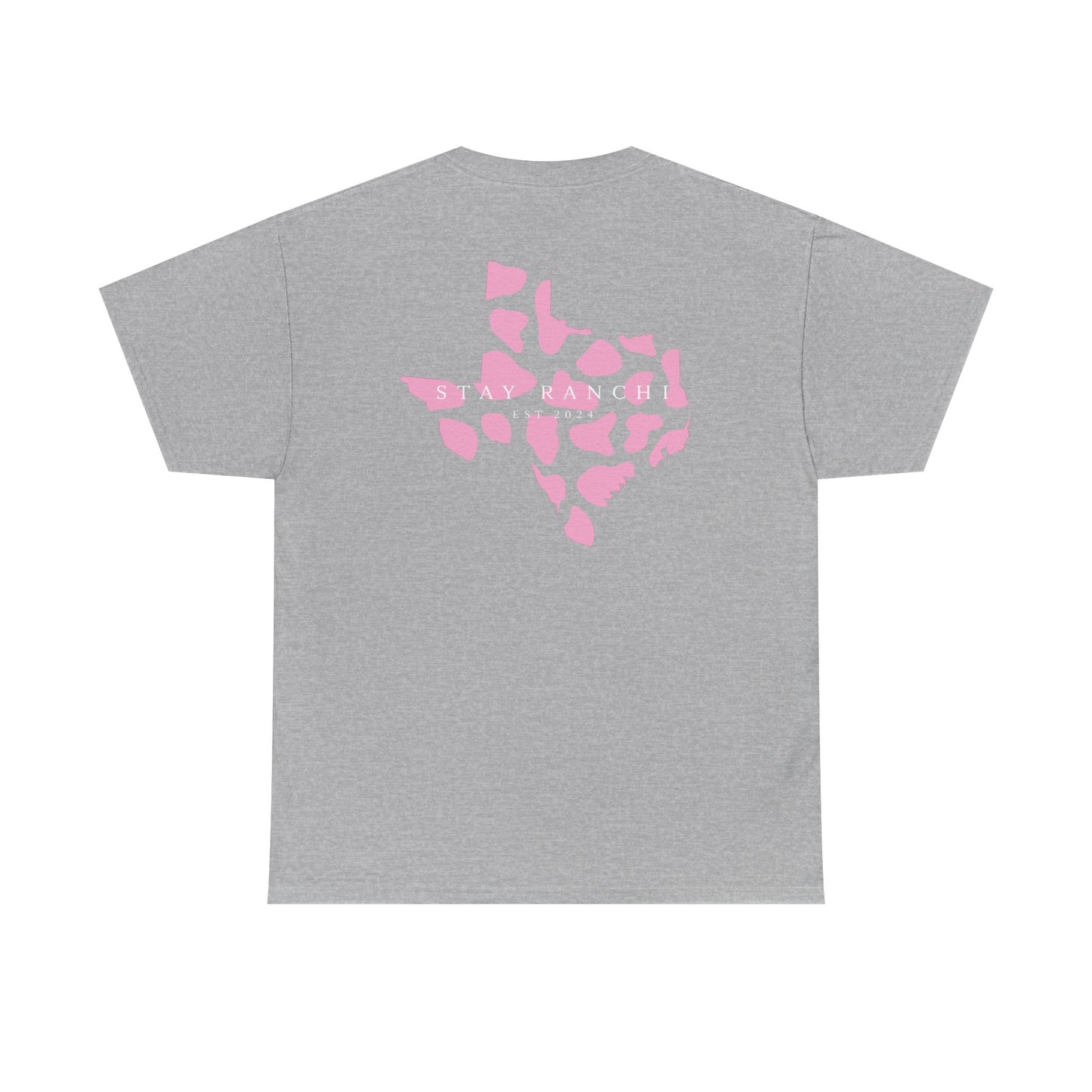 Texas Cow Print T-Shirt — Minimal Lone Star Cowhide Tee
