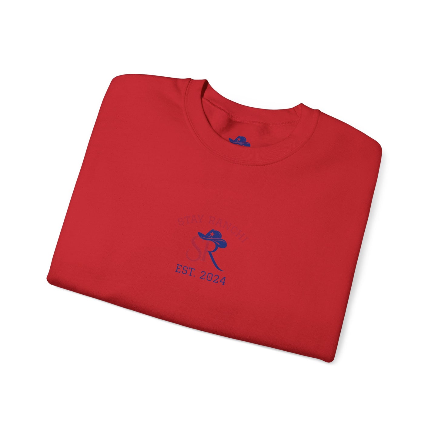 Texas Flag Crewneck Sweatshirt — Stay Ranchin' EST. 2024
