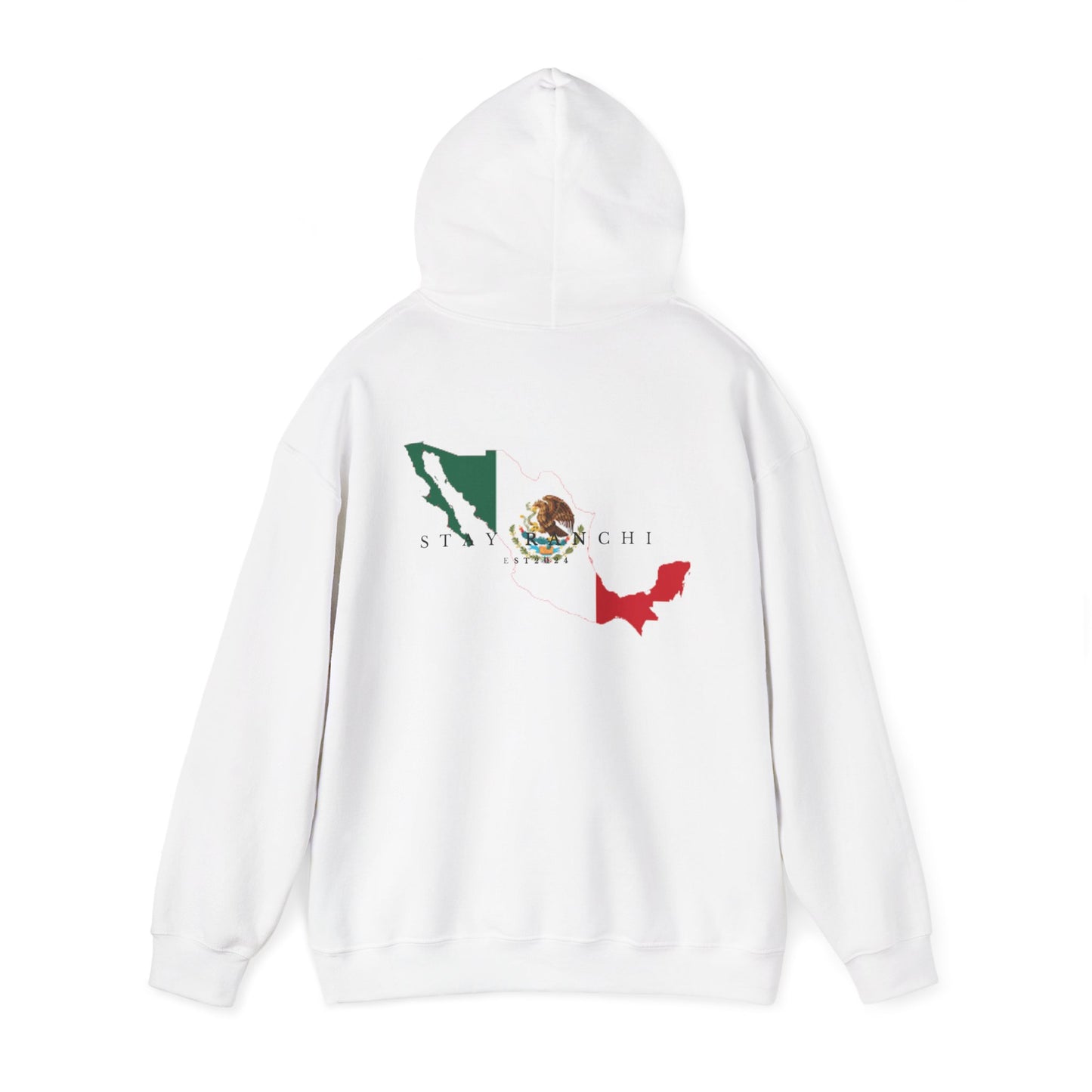 Stay Ranchi Mexico Flag Hoodie — Minimalist Mexican Map Pullover