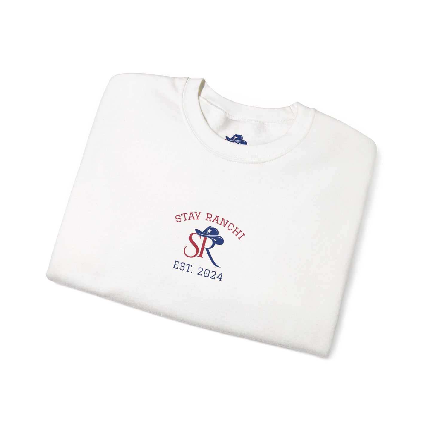 Texas Flag Crewneck Sweatshirt — Stay Ranchin' EST. 2024