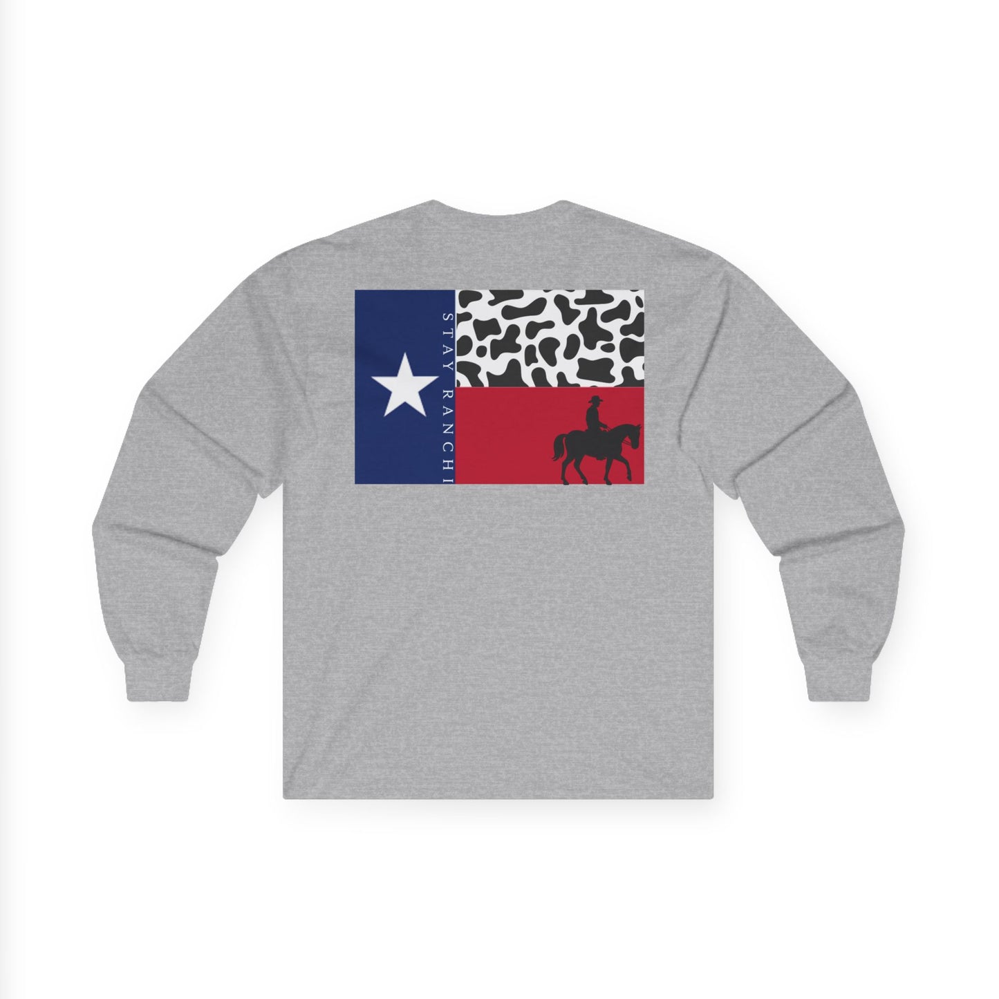 Texas Cowboy Flag Long Sleeve Tee — SR Hat Logo