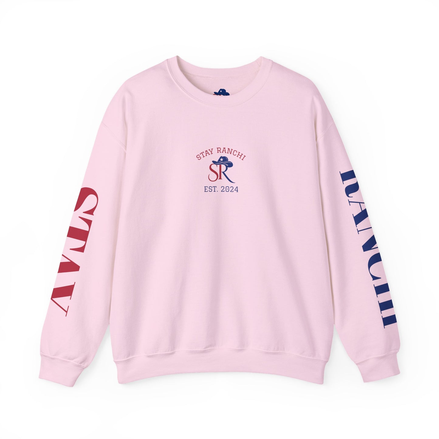 Texas Flag Crewneck Sweatshirt — Stay Ranchin' EST. 2024