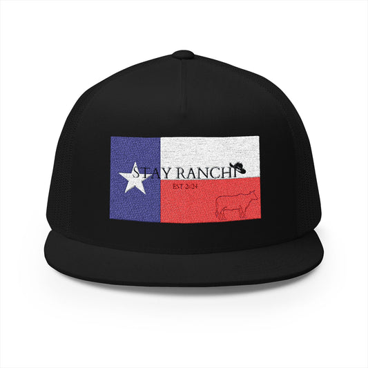 Texas Flag Trucker Cap – Rustic Embroidered