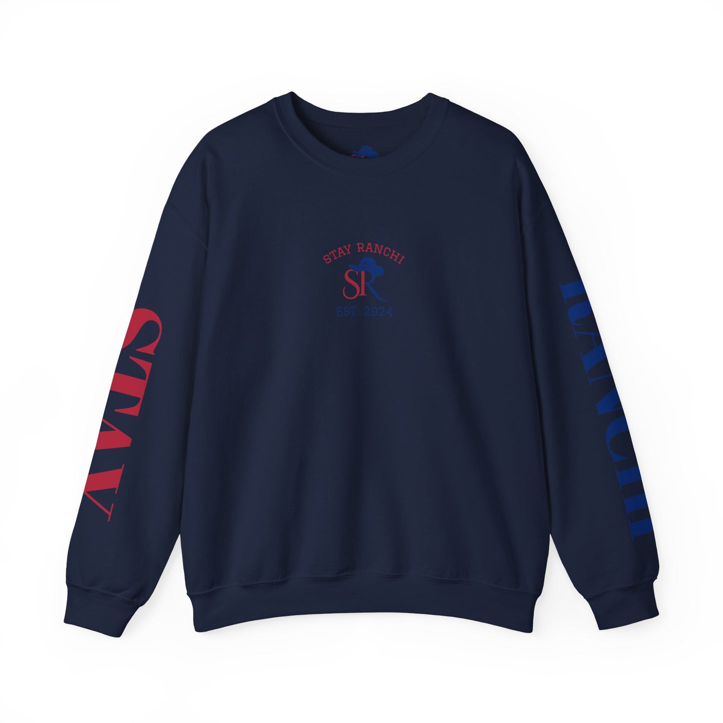 Texas Flag Crewneck Sweatshirt — Stay Ranchin' EST. 2024