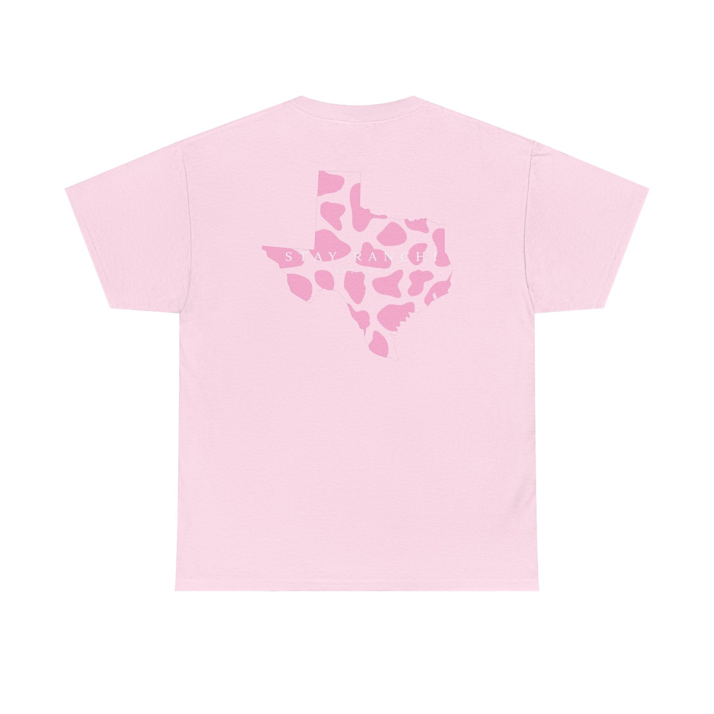 Texas Cow Print T-Shirt — Minimal Lone Star Cowhide Tee